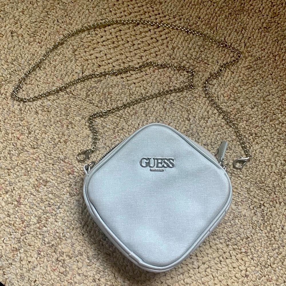 Grey and silver guess pouch bag!